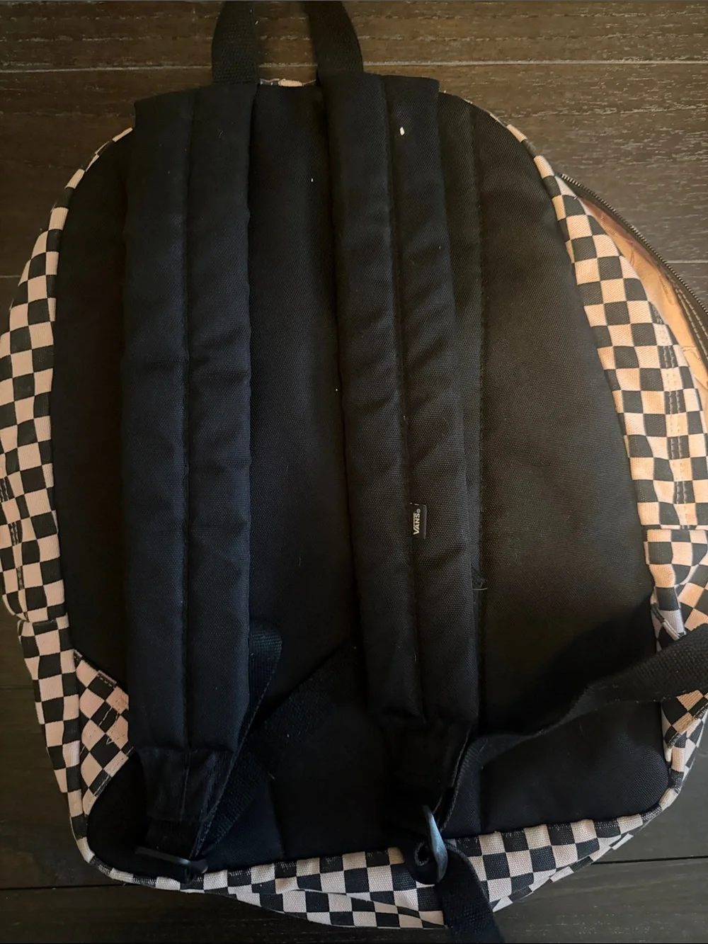 Vans pink & black Checkerboard Backpack